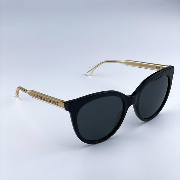 NEW GUCCI GG0565S 001 Black Crystal Grey Cat Eye Women Sunglasses - Picture 8 of 12